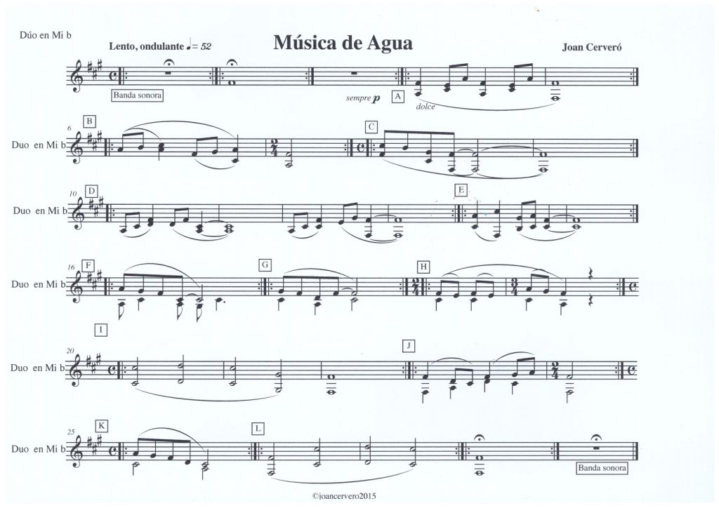 Paella Music score 1