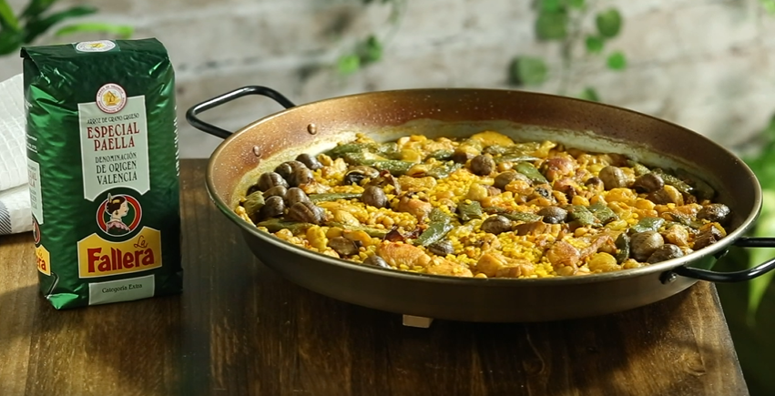 Receta de Paella al estilo de La Ribera Baixa con arroz La Fallera