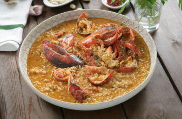 Arroz caldoso con bogavante