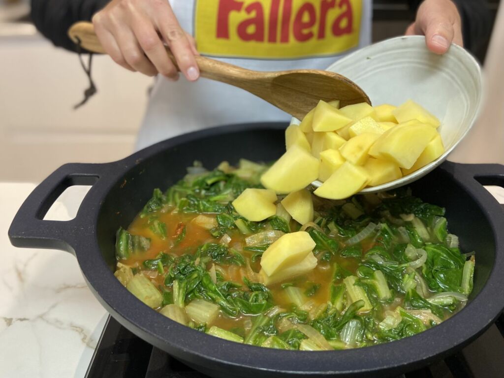 Receta de arroz con acelgas valenciano