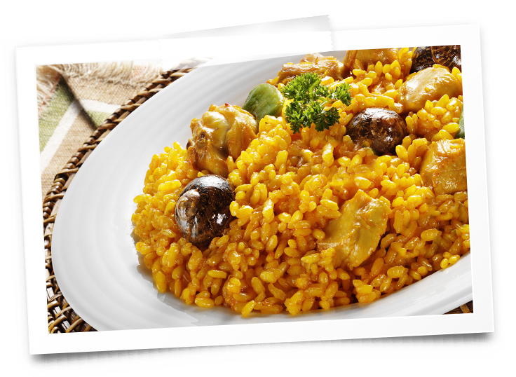 Arroz con caracoles y costillas