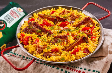 Arroz con costillas adobadas