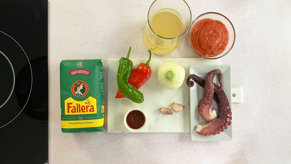 Receta arroz con pulpo ingredientes