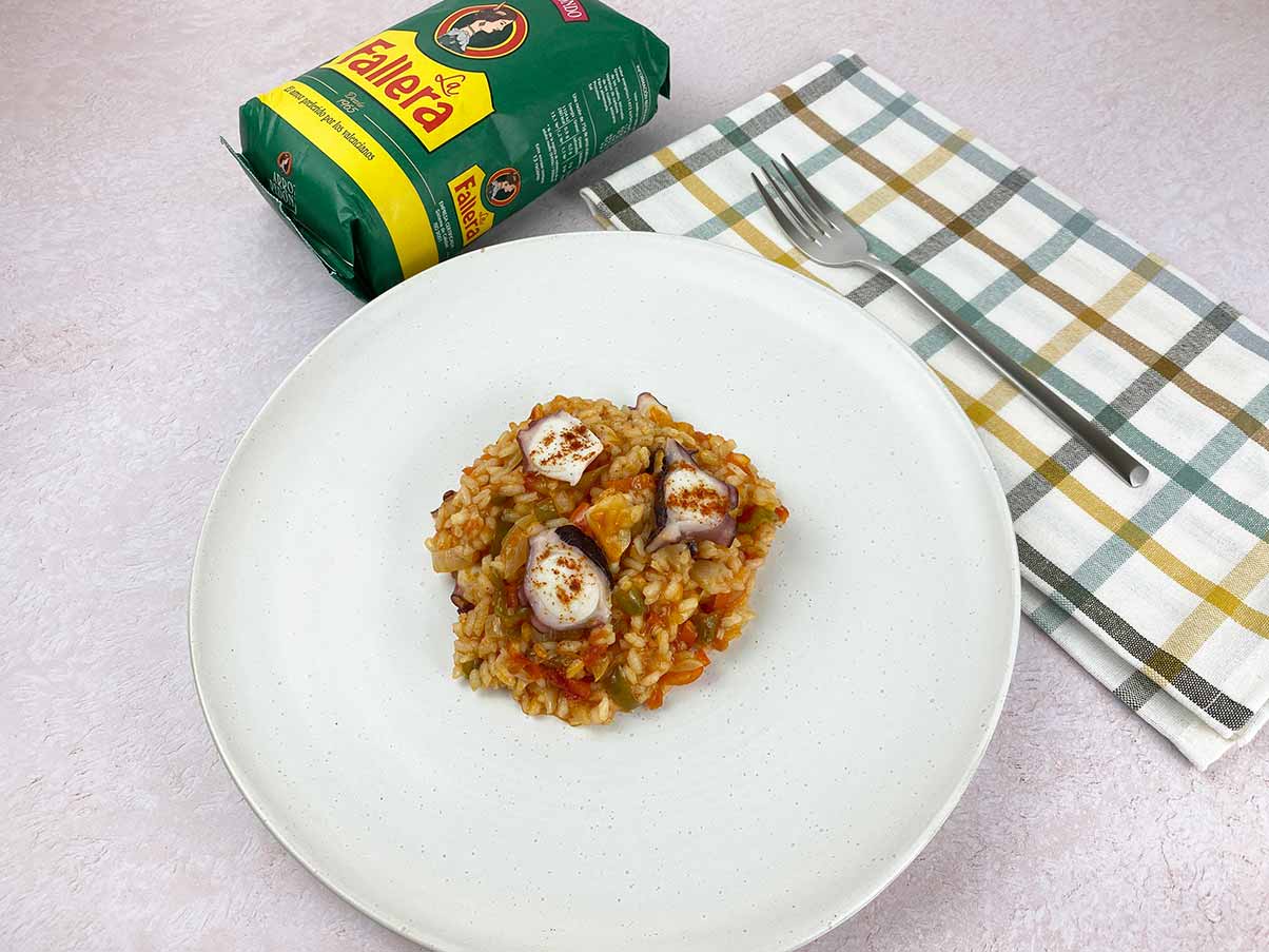 Arroz con pulpo