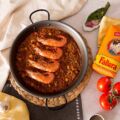 Paella de sepia y gambones