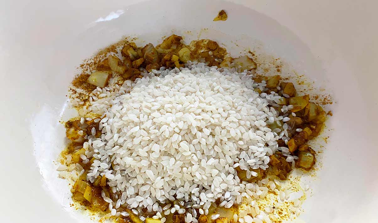 paso 2 arroz con curry
