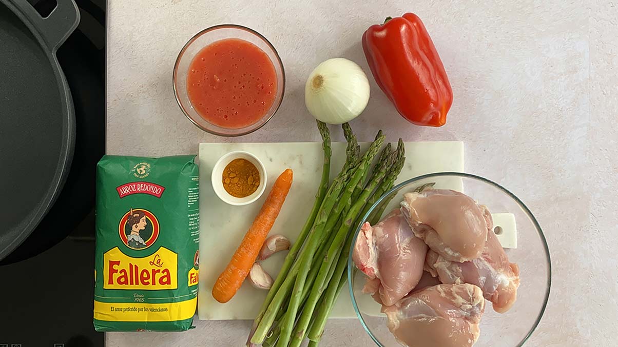 Ingredientes arroz con pollo de la abuela