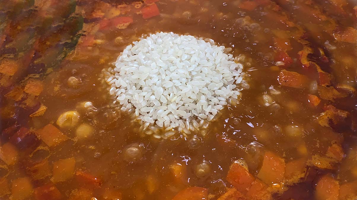 Paso 4 garbanzos con arroz