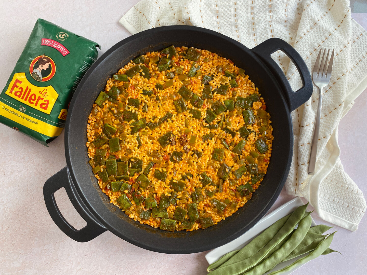 Arroz con judías. Plato final