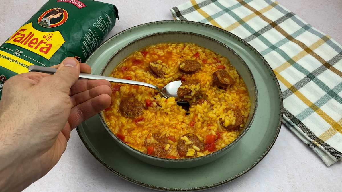 Paso a paso arroz con chorizo: a disfrutar