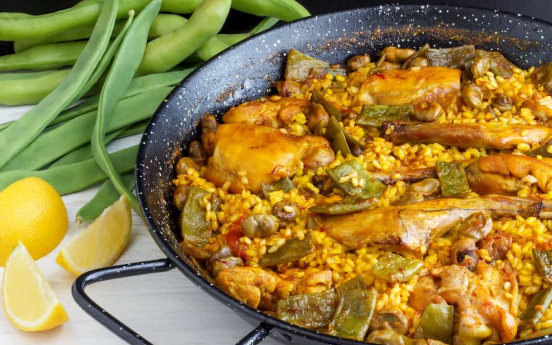 ¿Cuántas calorías tiene una paella de pollo?