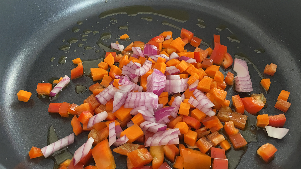 Arroz a la jardinera sofrito