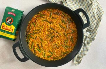 Arroz con espárragos