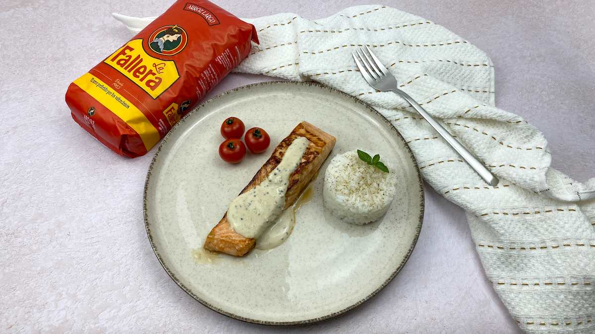 el arroz tiene colesterol salmon a la plancha