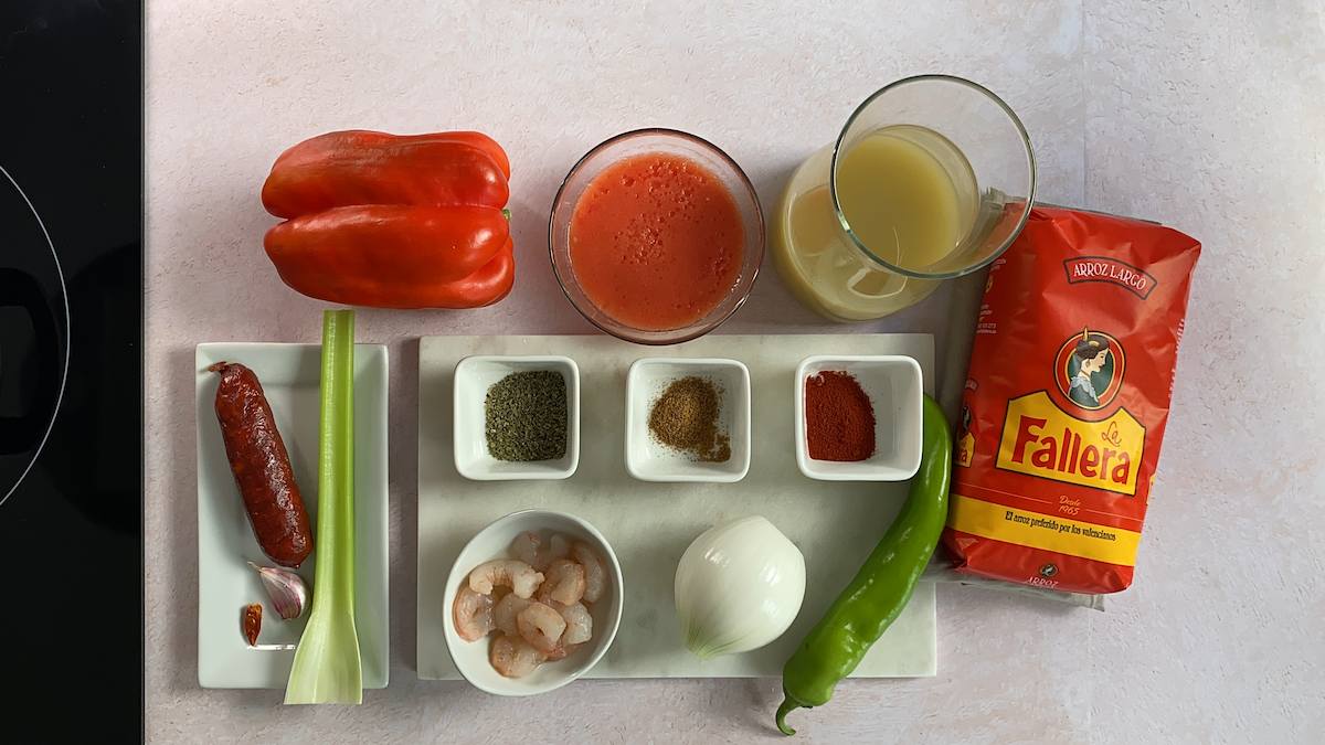 Paso a paso Jambalaya ingredientes