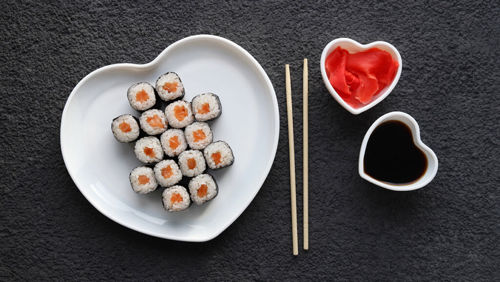 cenas romanticas sushi