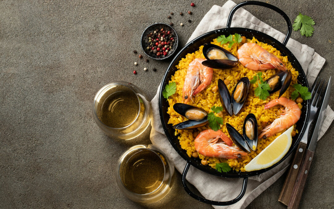 Verduras en la paella de marisco: Sabores y texturas que enriquecen