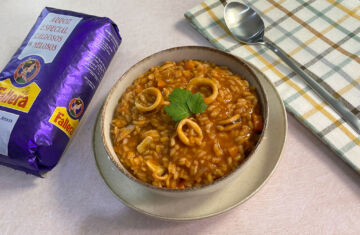 arroz meloso con calamares