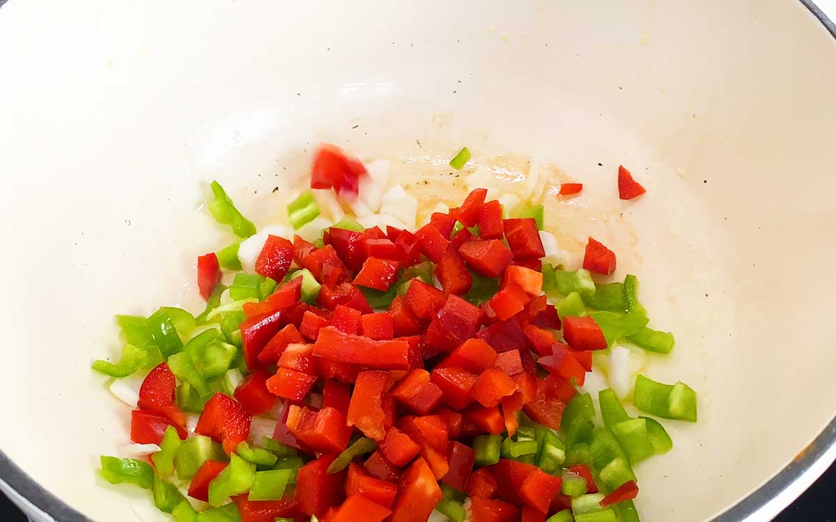 Paso a paso patatas con bacalao y arroz verduras