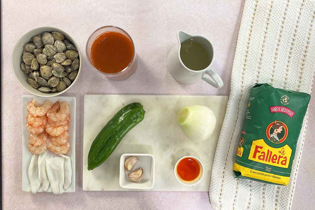 paso a paso arroz marinero ingredientes
