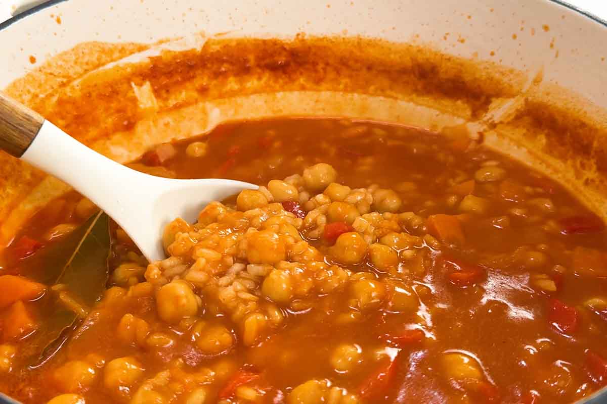 paso a paso garbanzos con arroz receta de la abuela arroz