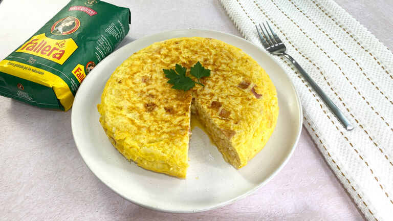 Foto de Tortilla de arroz con jamón y queso