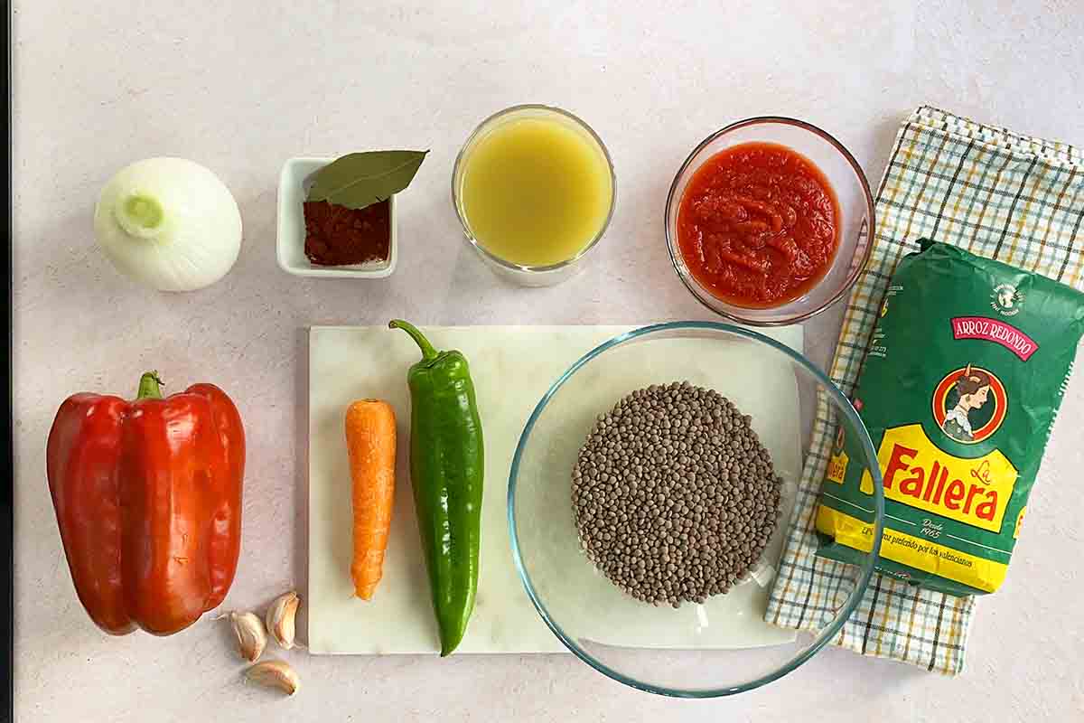 paso a paso arroz con lentejas ingredientes