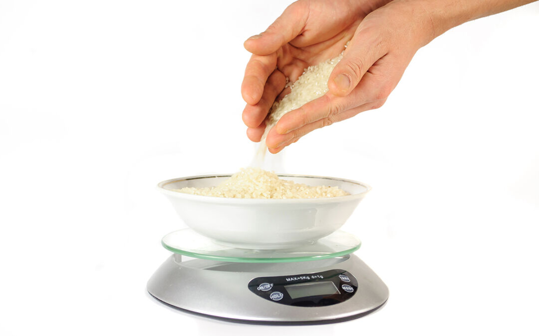Cuánto pesa realmente un grano de arroz