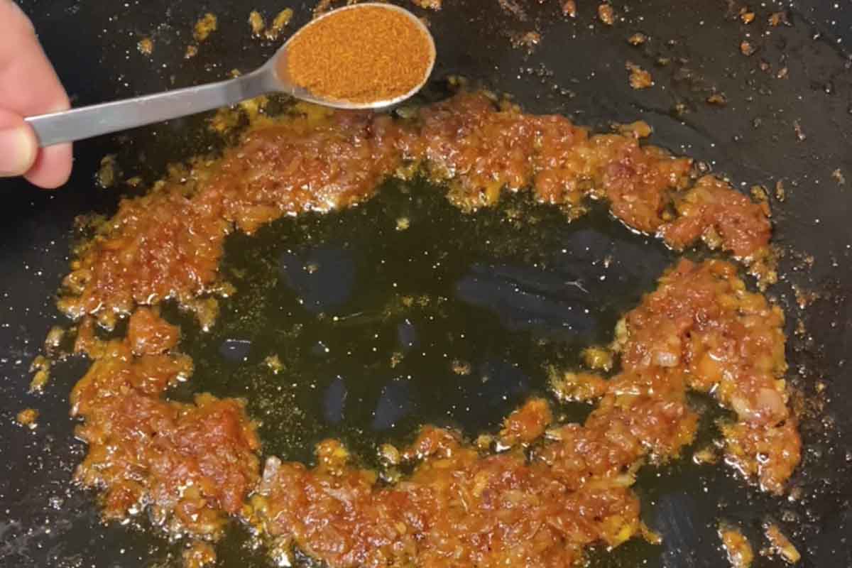 paso a paso arroz ibérico tomate pimentón