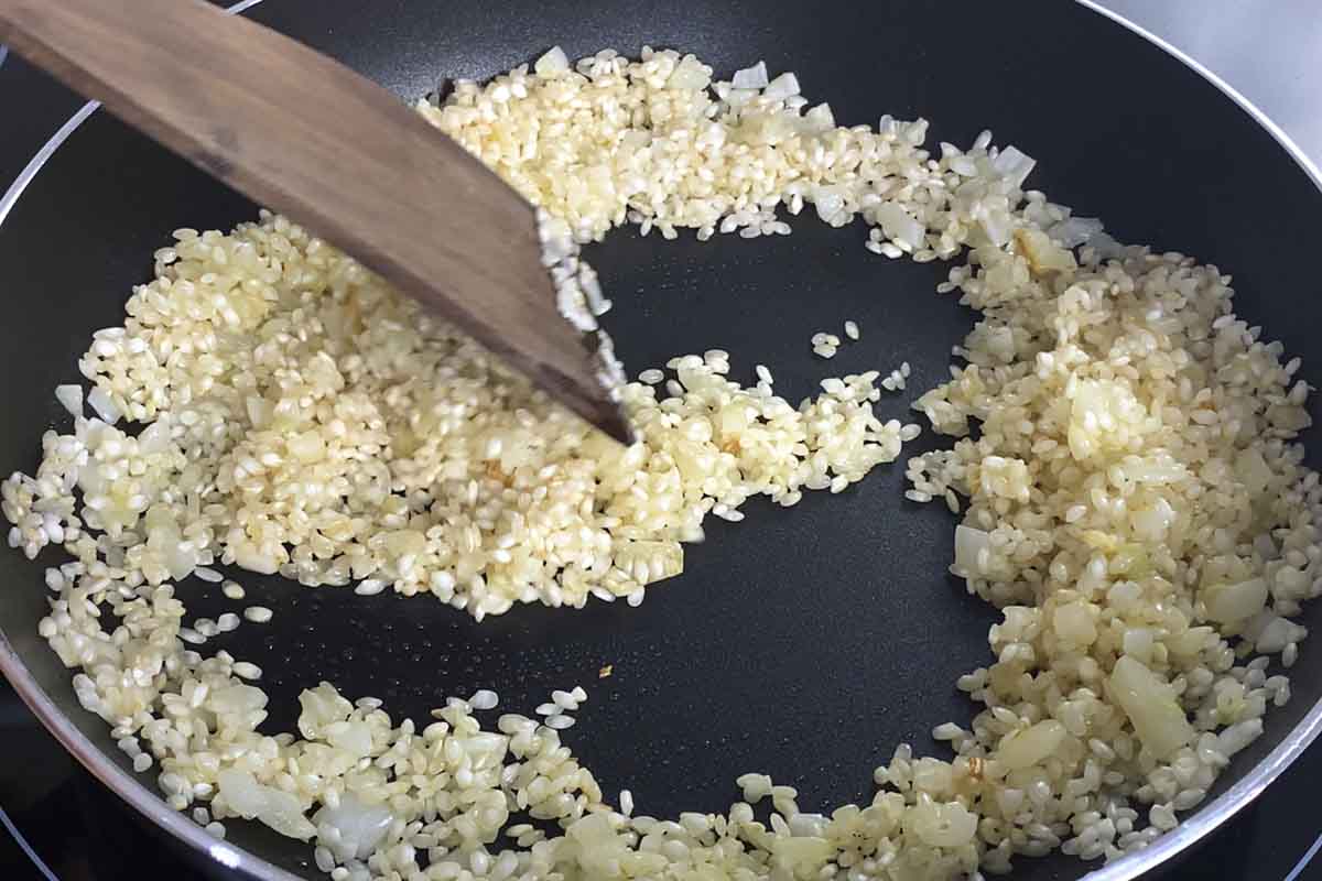 paso a paso risotto de pera y gorgonzola nacarar arroz