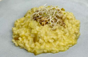 imagen receta Risotto de pera y gorgonzola: cremosa delicia italiana