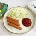 arroz con tomate y salchichas
