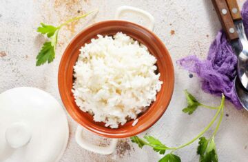 calorías arroz blanco cocido