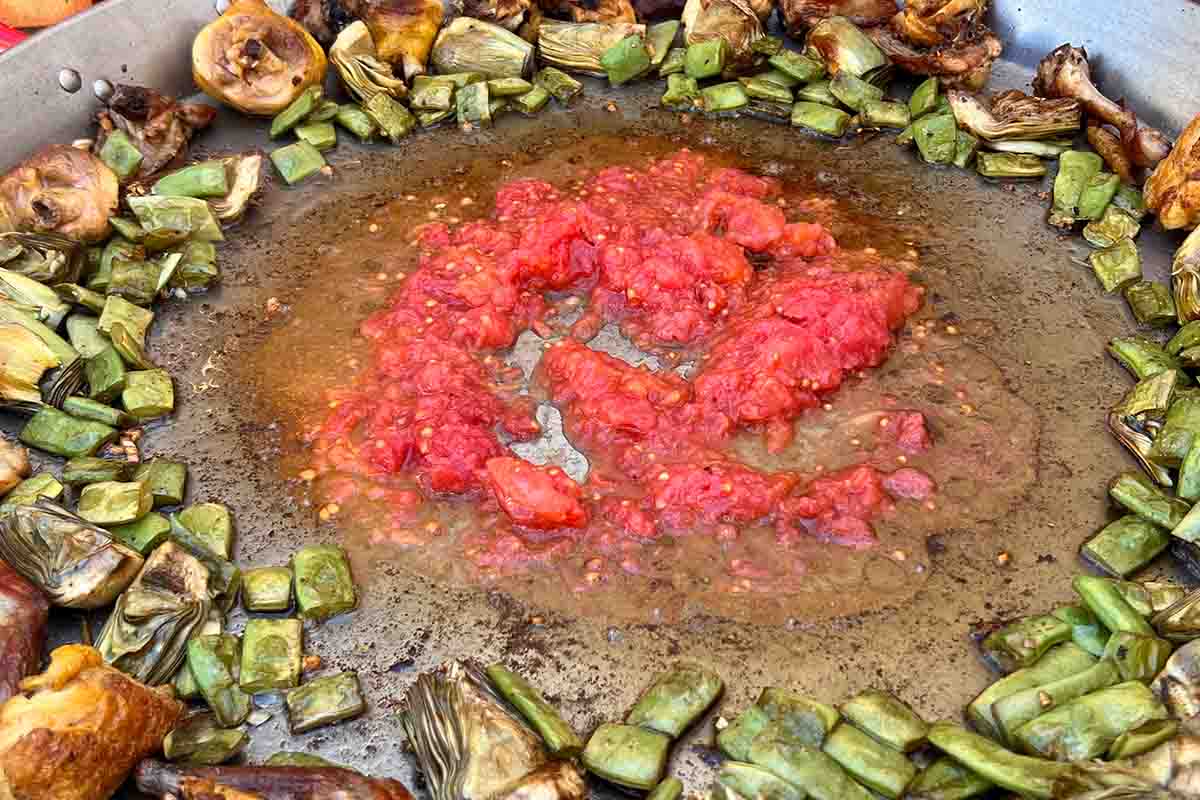 paso a paso arroz con pollo y conejo verduras