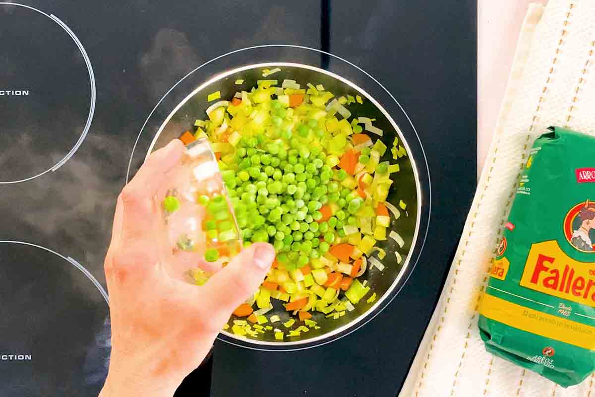 paso a paso arroz verduras fácil niños verduras