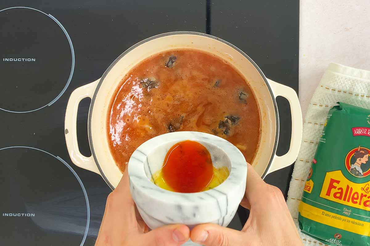 paso a paso habichuelas y arroz azafrán