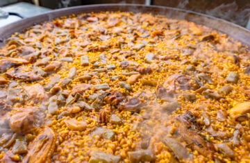 proporción arroz agua paella