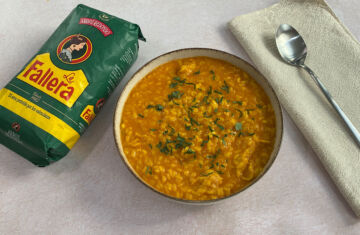 Presentación Arroz con pollo thermomix niños