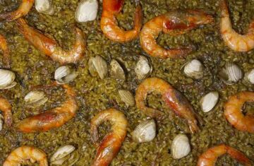 arroz con almejas y gambas