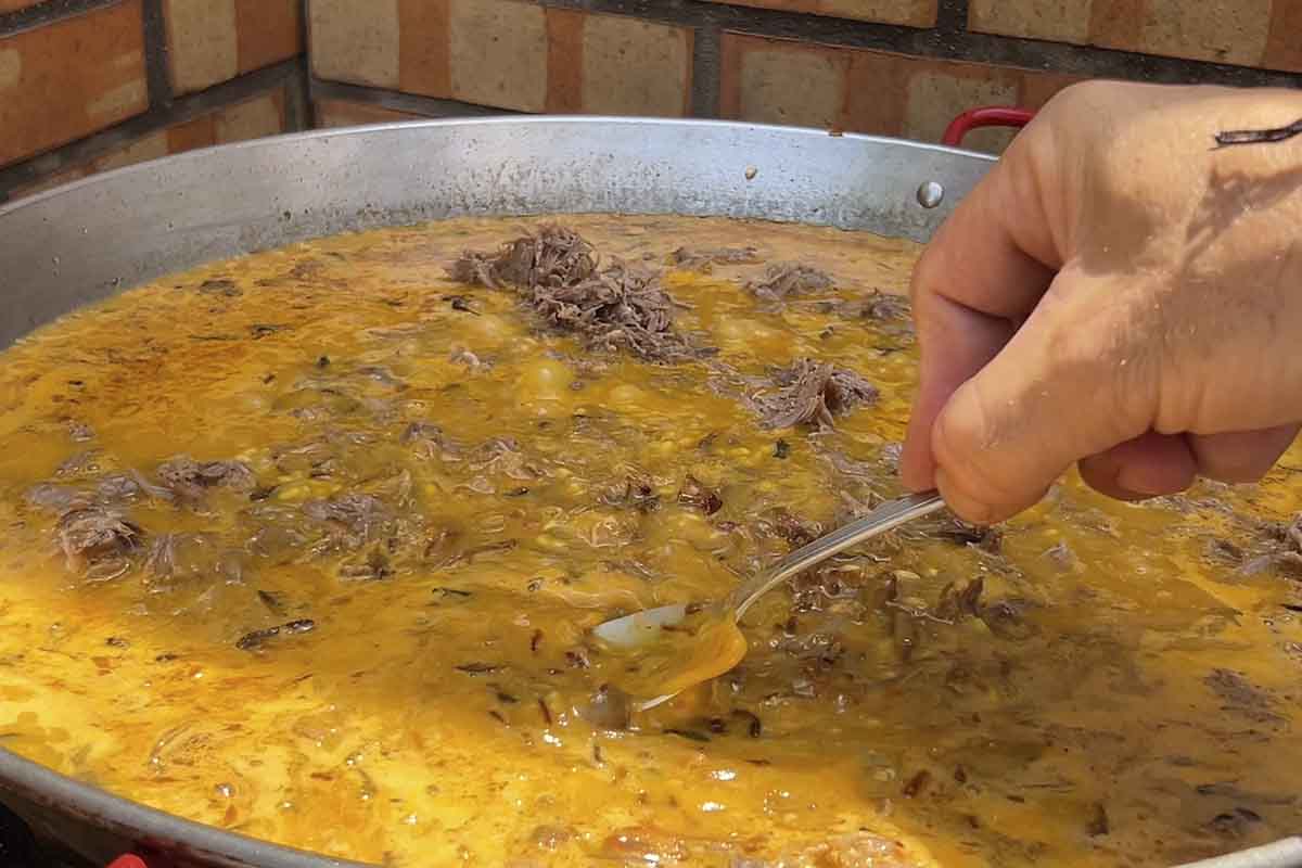 paso a paso arroz con carrilleras cerdo carrillera