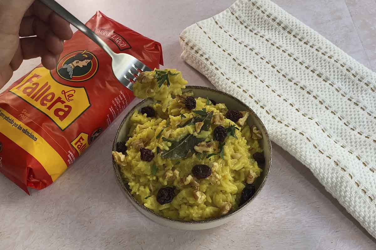 paso a paso arroz indio Emplatado