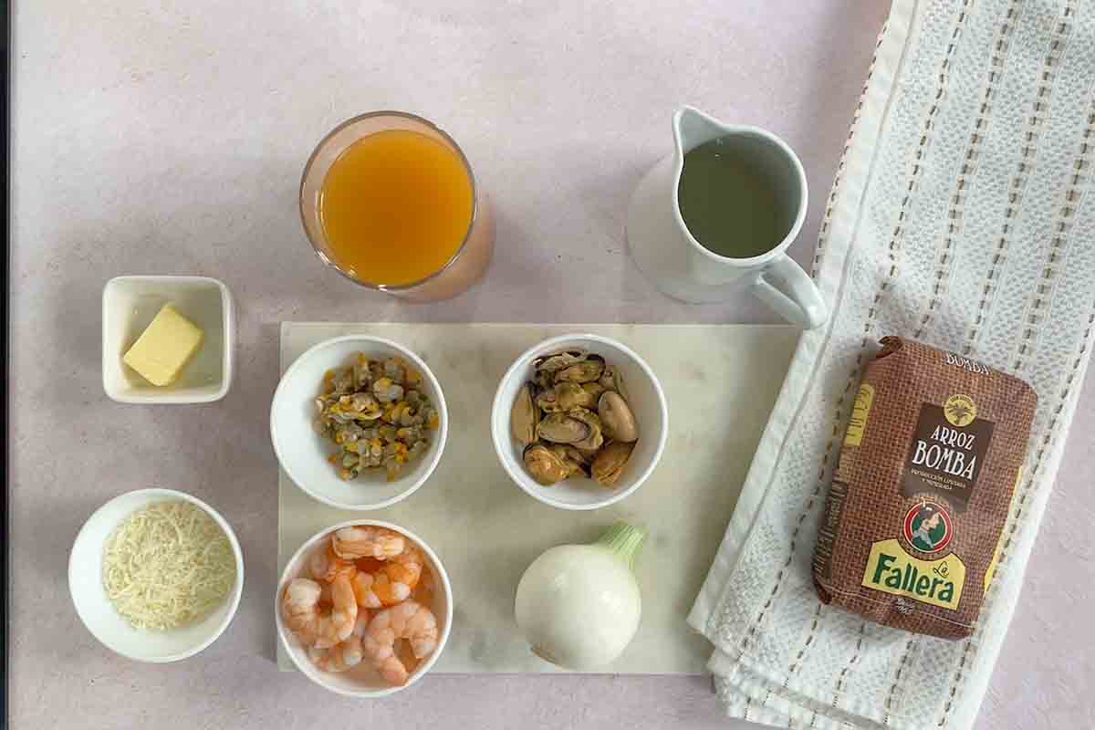 paso a paso risotto di mare ingredientes