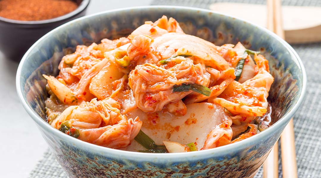 Platos tradicionales con kimchi