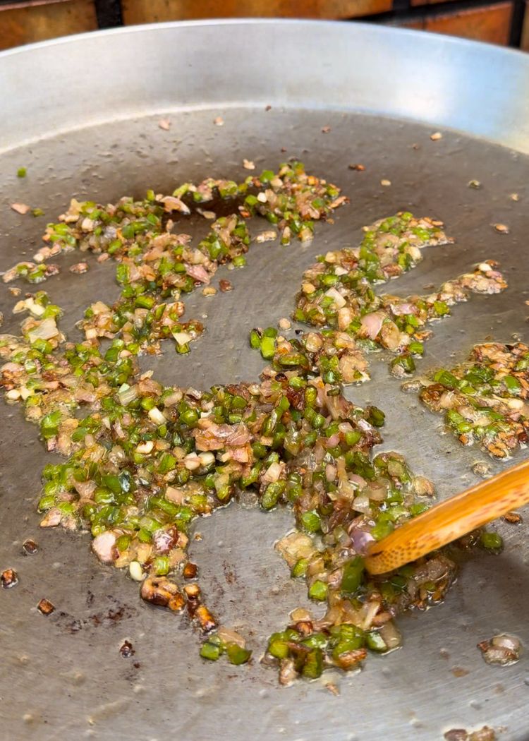 Sofrito para arroz con bonito