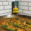 Arroz con conejo y verduras
