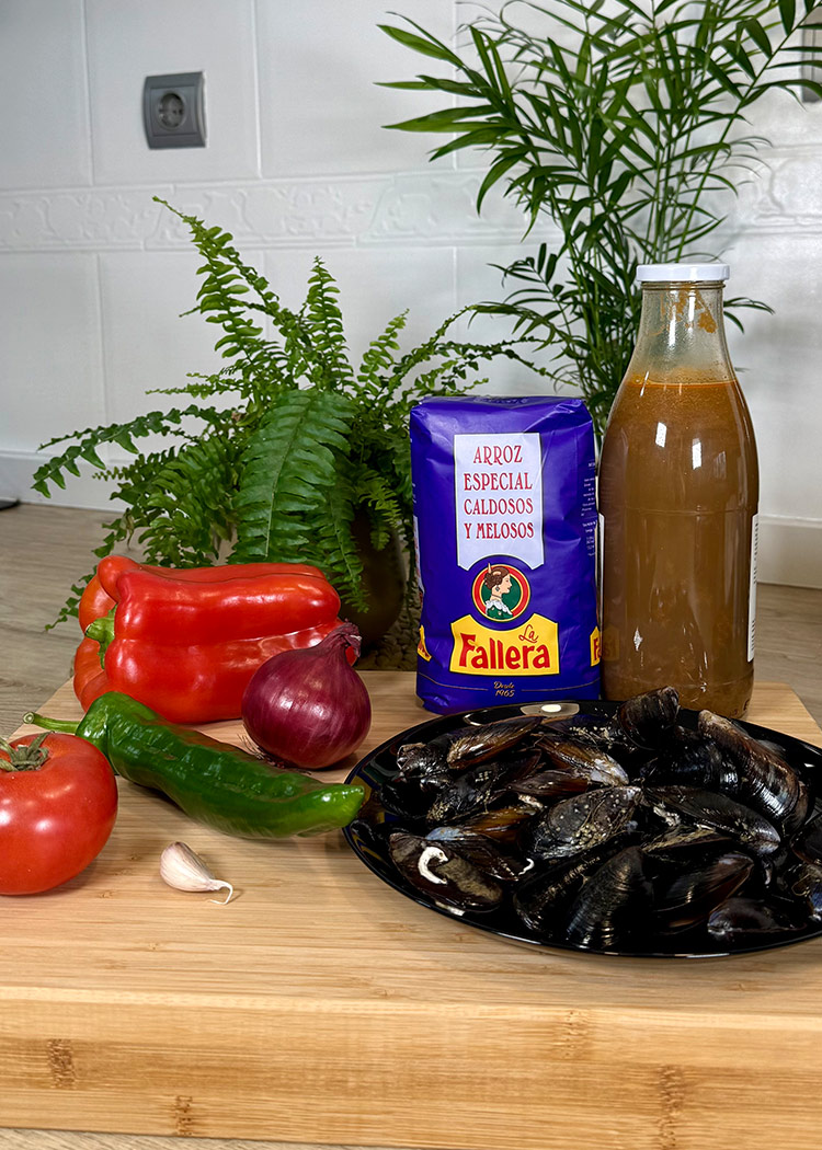 Ingredientes de Arroz con mejillones