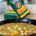 Lentejas con verduras y arroz