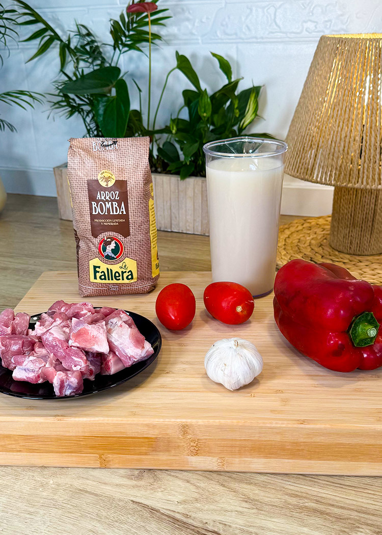 Ingredientes de arroz murciano
