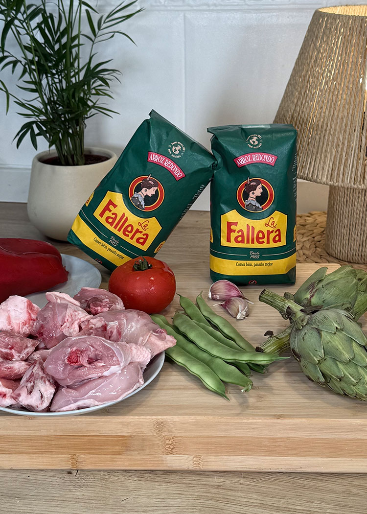 Ingredientes de Paella de carne