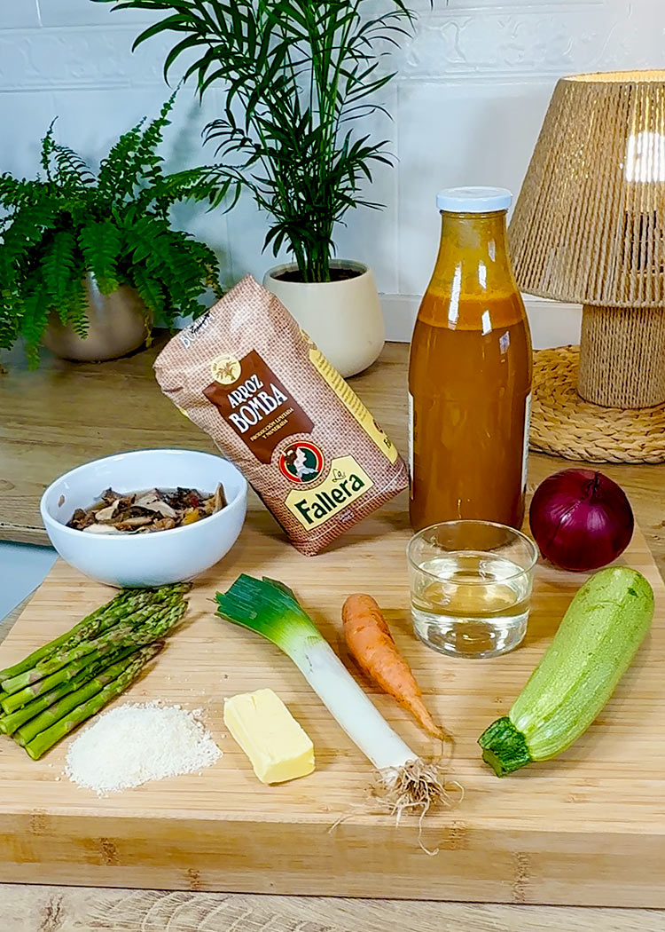 Ingredientes de Risotto de verduras